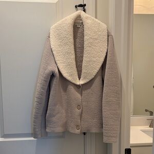 Barefoot Dreams Cream and Gray Jacket